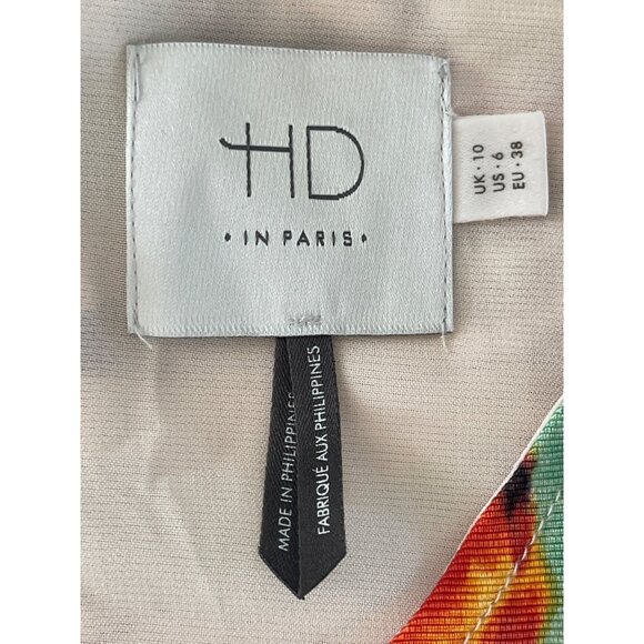 Anthropologie HD in Paris Lucille Peplum Floral Artsy Blouse Size 6 Art to‎ Wear - Picture 6 of 9